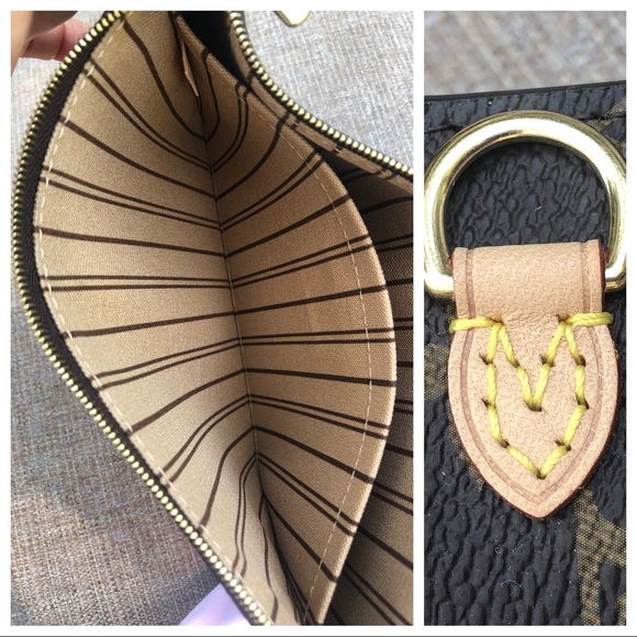 💯% LV Neverfull Pouch MM **BRAND NEW** ❤️ W/STRAP - Picture 5 of 16